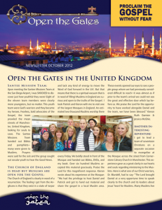 Open the Gates Newsletter