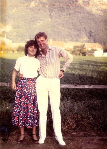 Martyn and Sian in the French Alps in 1985, one year before their wedding