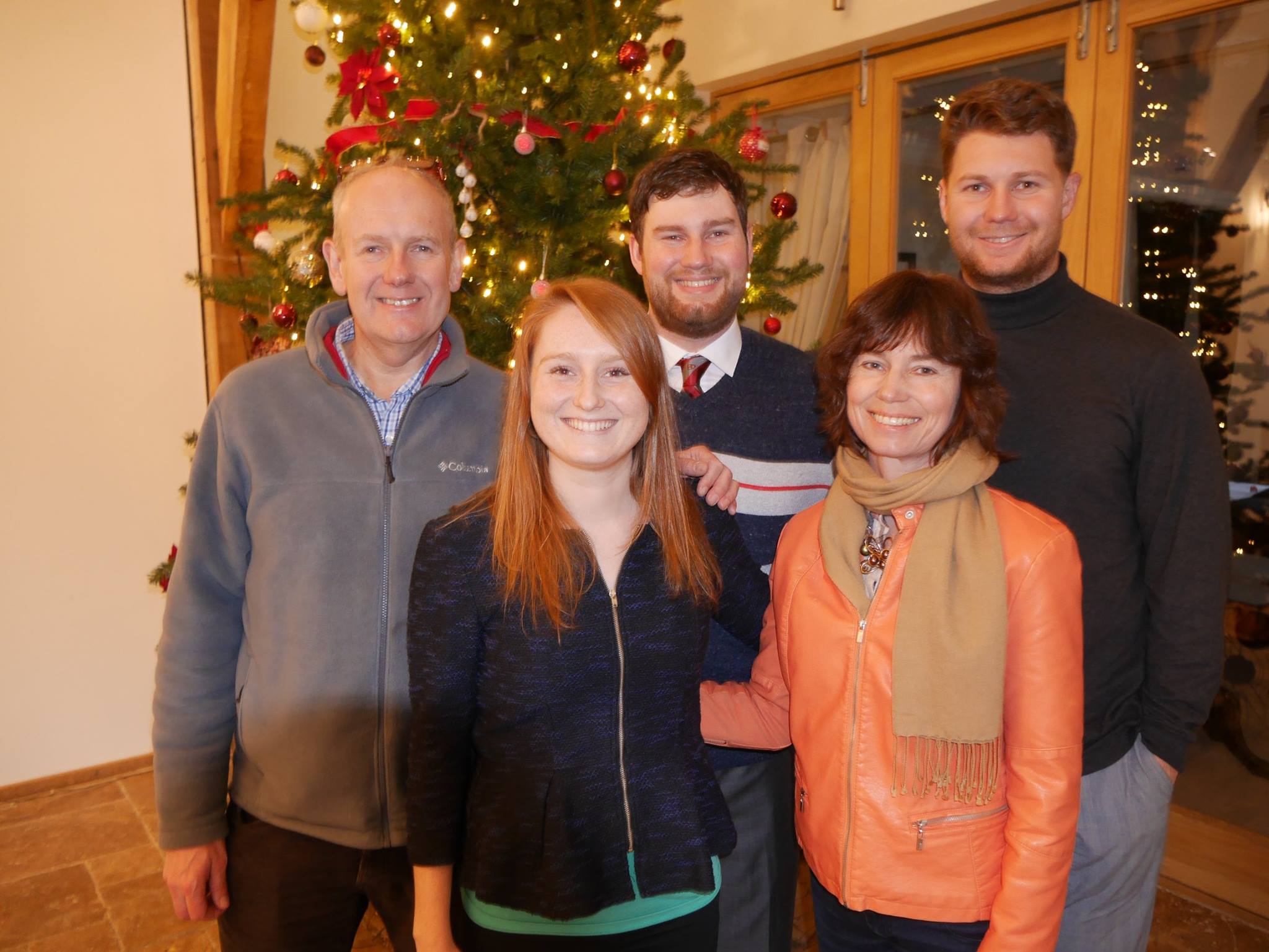 Sian and Martyn with their children in 2015, a year after they arrived in France.